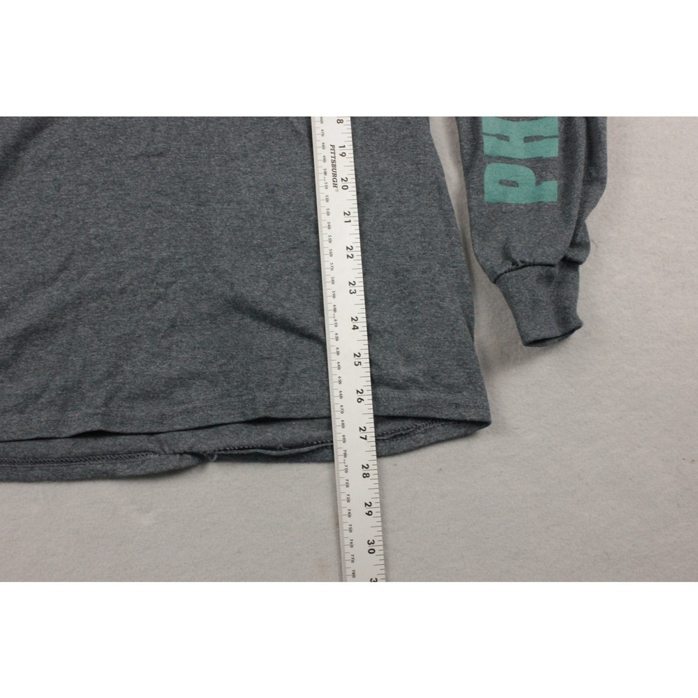 Super Bowl LVII Shirt Mens Medium Gray Long Sleeve Eagles Chiefs Dirty Drummer - Picture 7 of 9